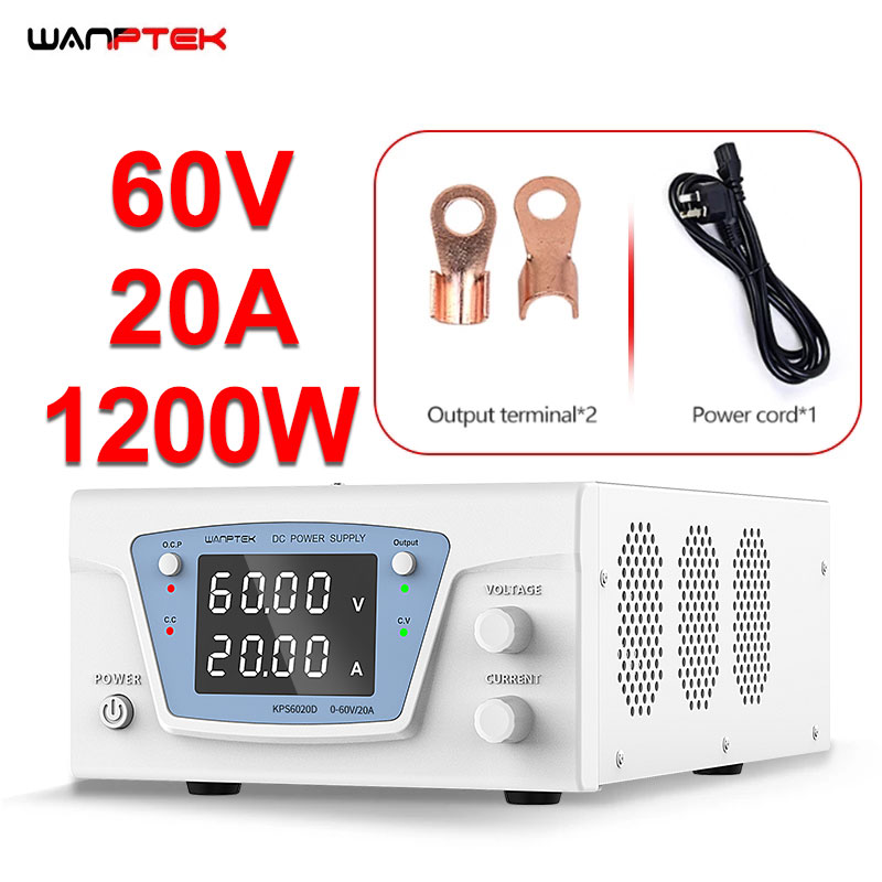 แหล่งจ่ายไฟฟ้ากระแสตรง Wanptek - High Power 60V 20A Bench Power Supply บทวิจารณ์และราคา